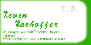 kevin marhoffer business card